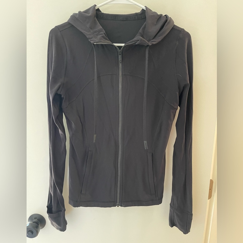 Lululemon black hooded light jackets Size 6
